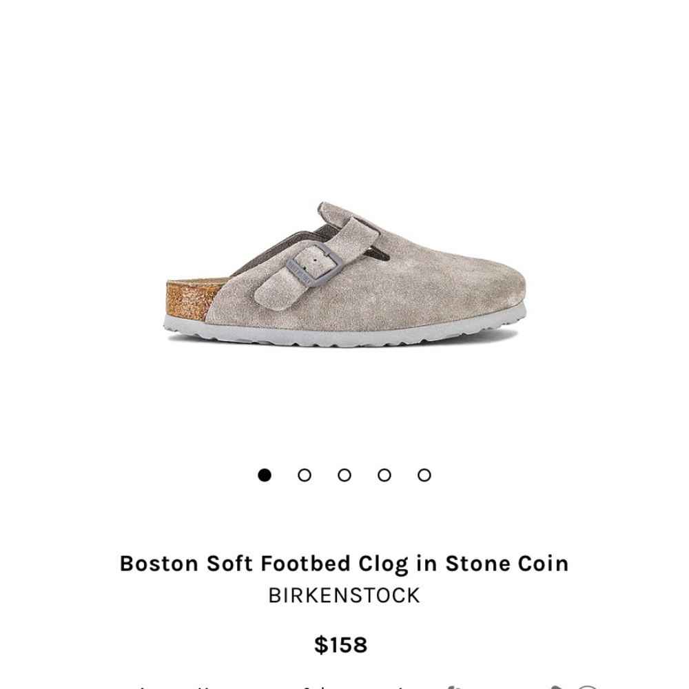 Birkenstock Boston Clog — Stone Coin